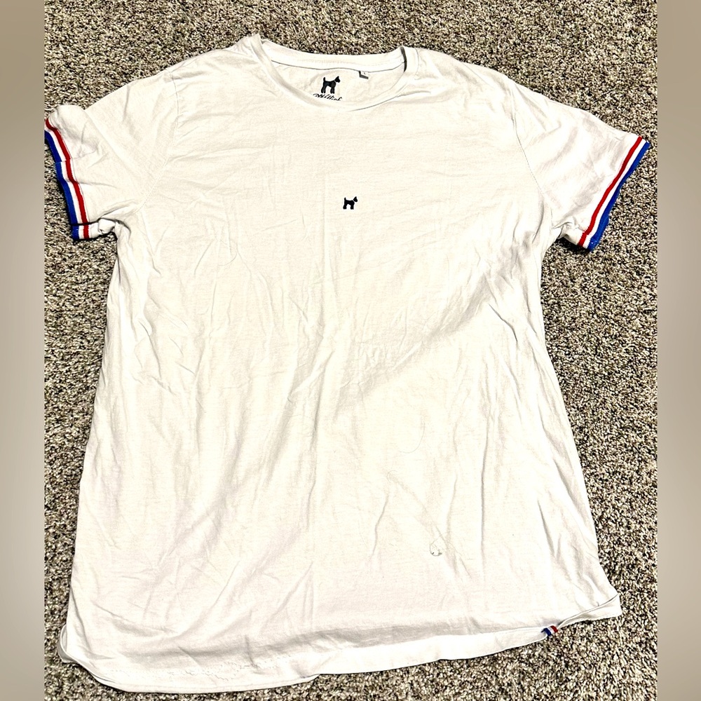 Large White Williot TShirt with dog logo